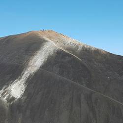 Little people on top of the volcano