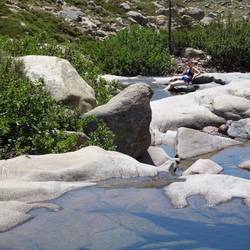 Val at the swimming spot