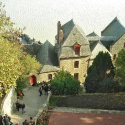 Inside the walls of Mont Saint-Michel