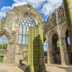 The ruins of Holyrood Abbey's nave