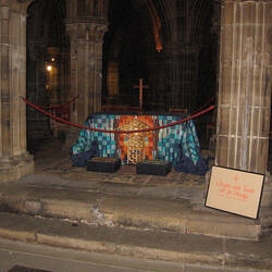 Tomb of St. Mungo in the crypt of Glasgow Cathedral