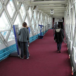 Interior of high-level walkway