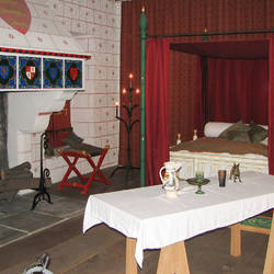 A recreation of Edward I's bedchamber in St Thomas's Tower