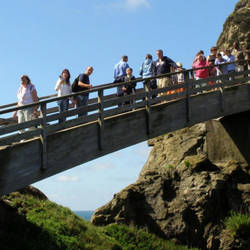 Footbridge giving access to the Island