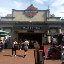 Embankment tube station entrance