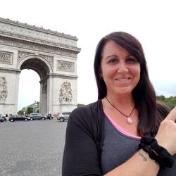 Eiffel Tower in the background