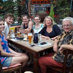 Beers at Munich Airport with the Weissls