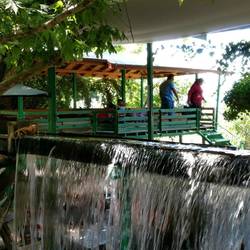 Artificially created waterfalls ensures pleasant temperatures!