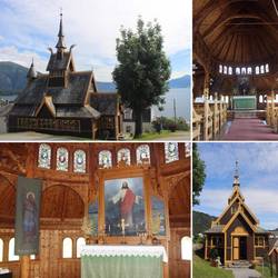 Die Sankt Olaf Kirche in Balestrand, zu Ehren von unserem treuen Reisebegleiter. 🚐