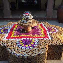 beautiful entry fountain