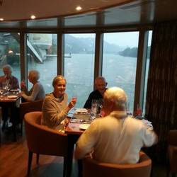 Chef's invitation table.right at the back with lovely views