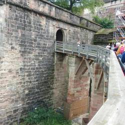 Draw bridge which was dropped when enemy attacked
