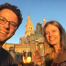 Celebrating with Cava