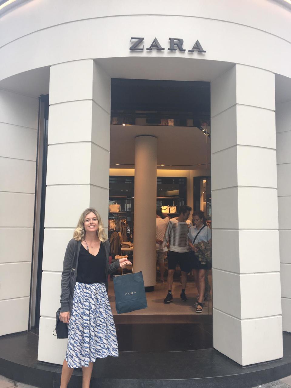Shopping at the first ever Zara store