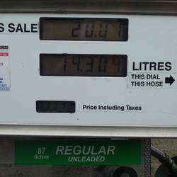 Cost of fuel, even in the sticks - US$1.399/gallon