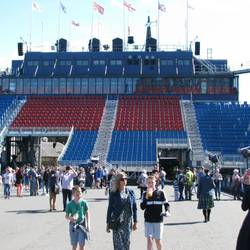 Looking back to the Roal Box seating (red seats)
