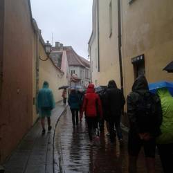 Very narrow strret in Old Town, Vilnius