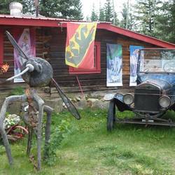 A checkpoint on the Yukon Quest Dog Sled Race.