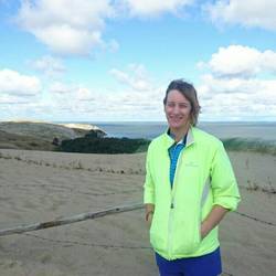 On top of the "dead" dune with the Baltic Lagoon behind me