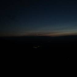 Nightly view from the hut over to Mt Monroe