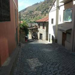 Cobbled walkway down to river