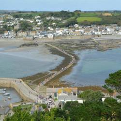 The causeway from the castle