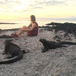 Watching the sunset with the locals