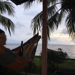 Laying in the hammock