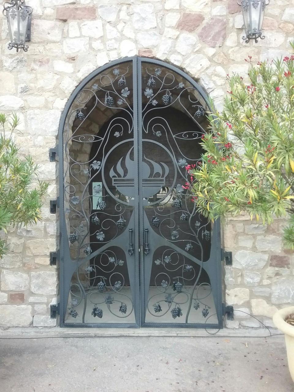 Lovely iron door screen