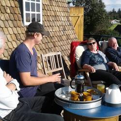 Afternoon tea up on the Mill