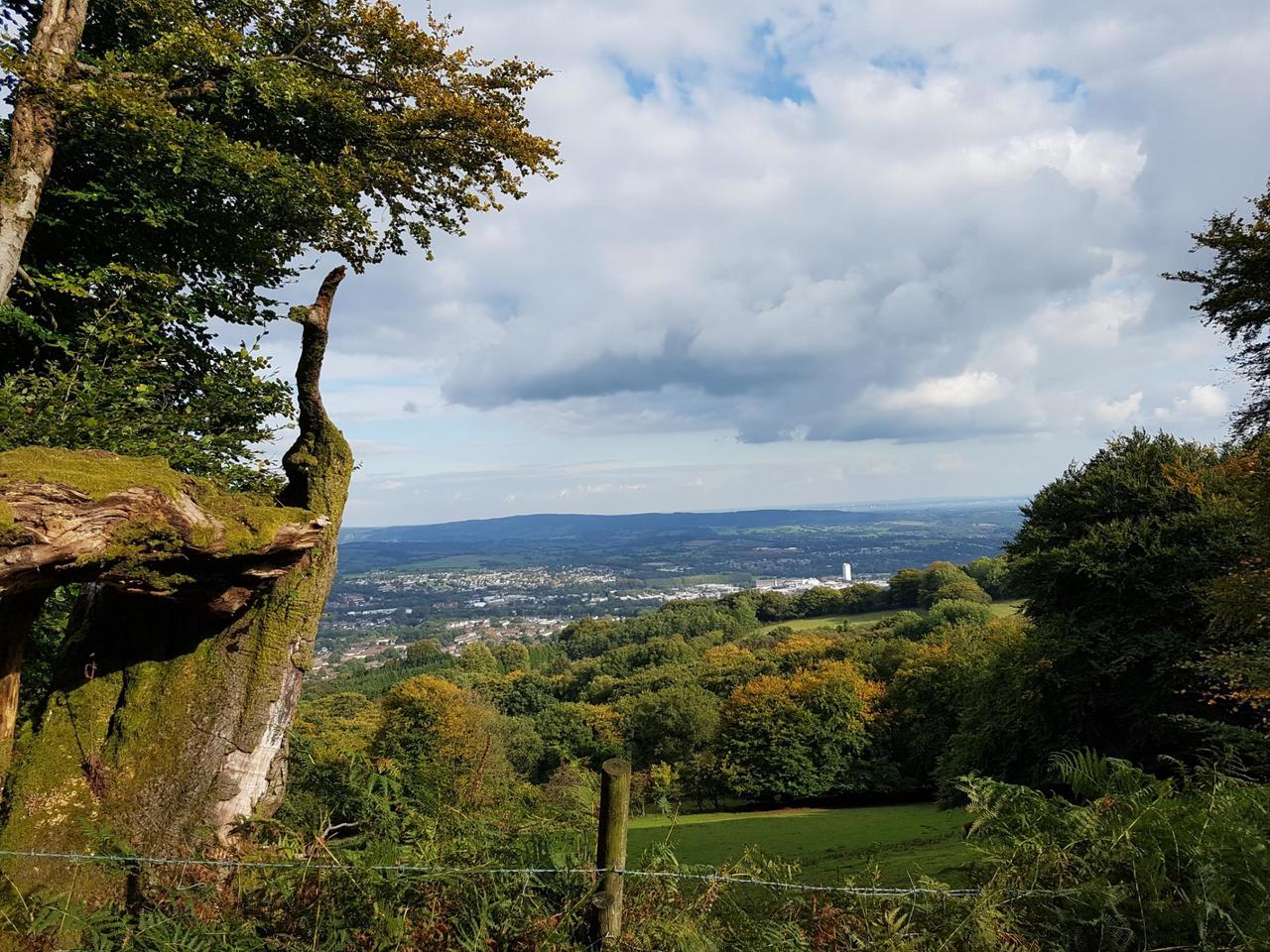 View East over Cwmbran new town from Mynydd Henllys