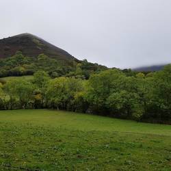View west from walk up Nant Bwch