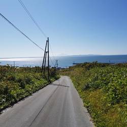 Looking back, before reaching the White Road