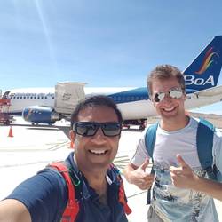 At the Sucre airport