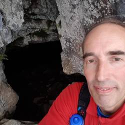 Cave entrance on Llangattock quarry