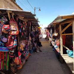 Market path through a narrow street