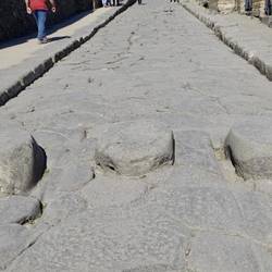 Stepping stones to avoid sewage and rain water