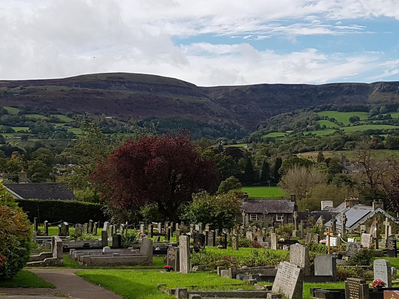 Mynydd Llangattock quarry from Crickhowell