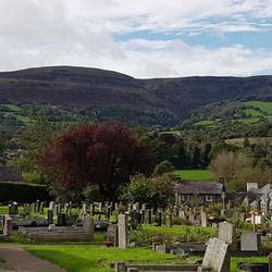 Mynydd Llangattock quarry from Crickhowell