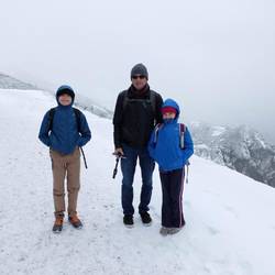 Clouds are coming back in - time to get out of this chicken outfit