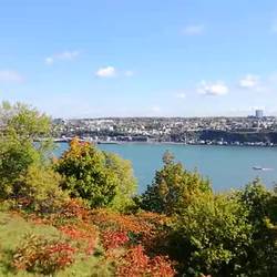View over Saint Lawrence River as viewed from the battle site on the Plains of Abraham