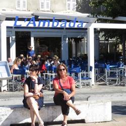 Helen and I catching a few rays