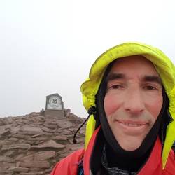Pen y Fan in low cloud