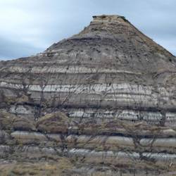 The view from our Drumhellar Walmart Campsite