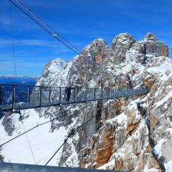 The suspension bridge across to the Stairway to Nothingness