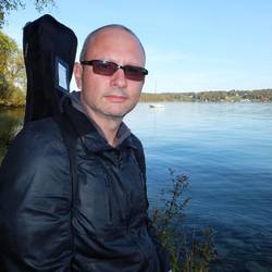 Taking the guitar for a walk to our local lake
