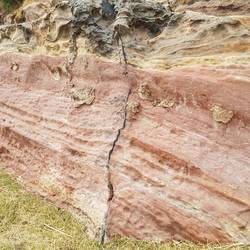 Layers with a crack in the middle