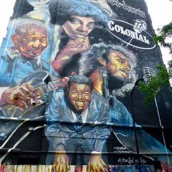Wall art in Parliament Street.