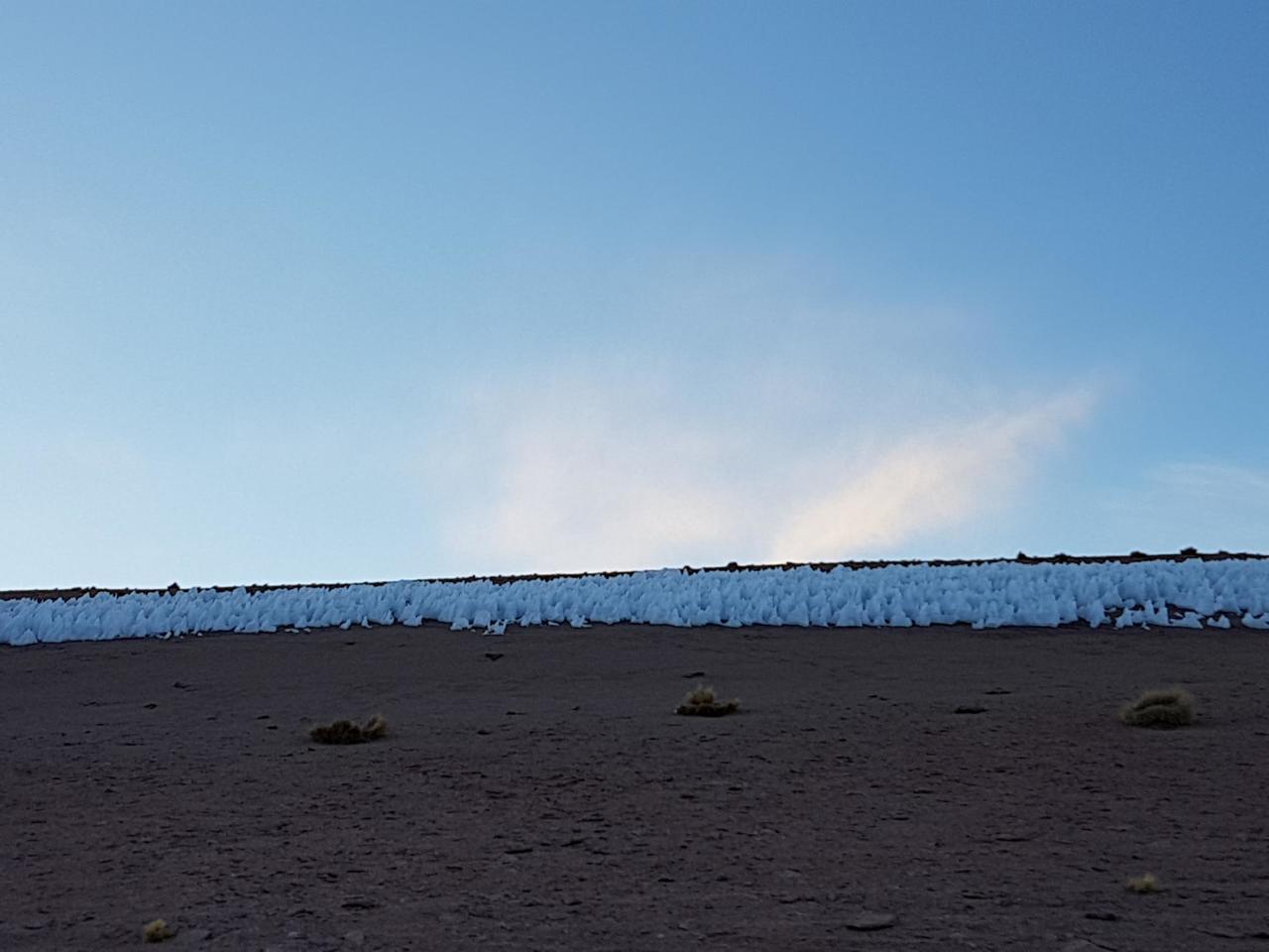 Snow in the desert valley