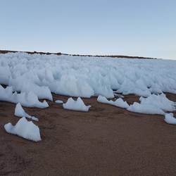 Interesting shape of the snow due to the wind